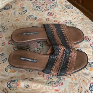 Vintage healed leather sandals